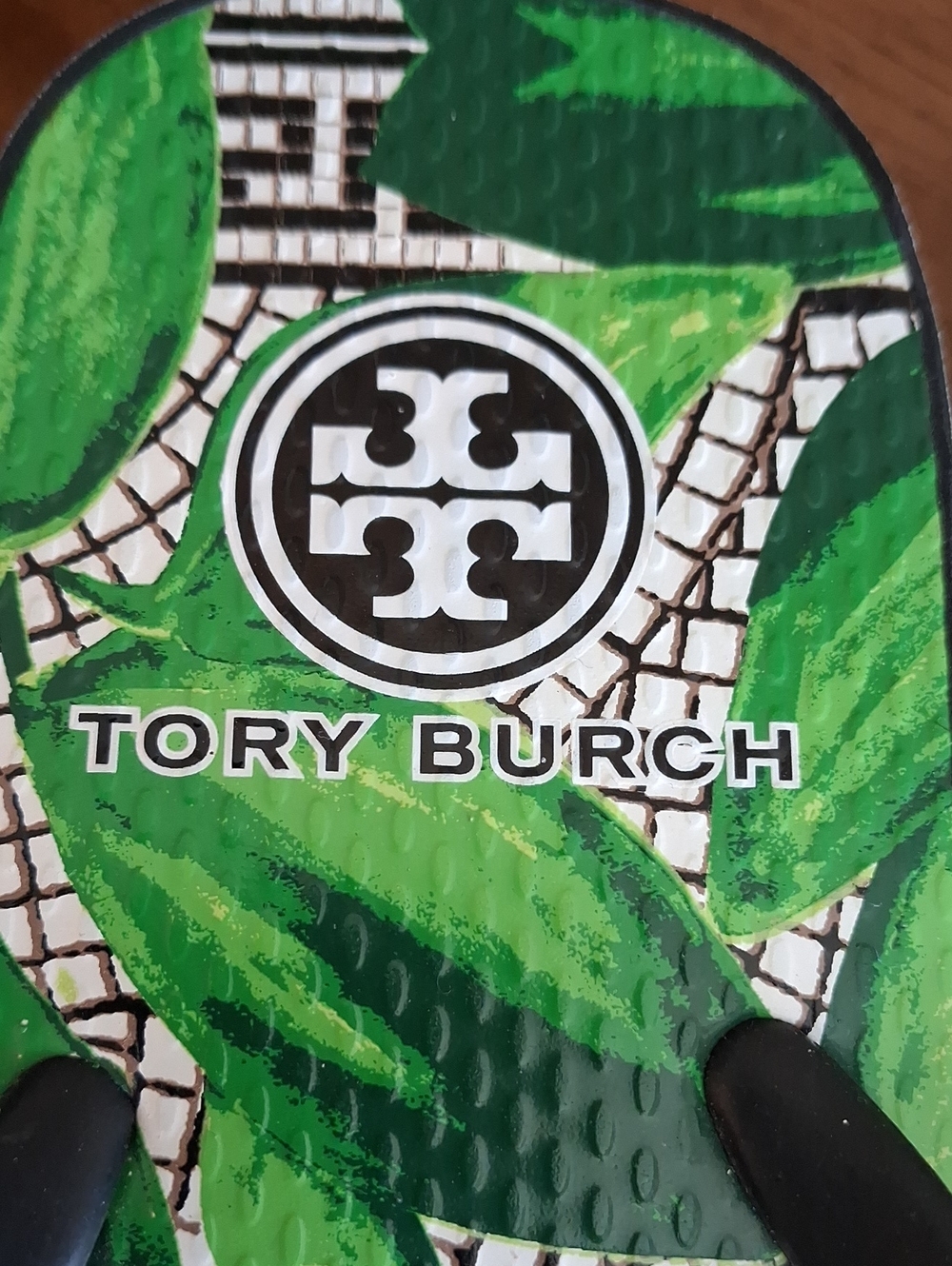 Tory Burch Thandie Tropical Leaf Platform Wedge Flip Flop Sandal ** Size 8.5 - Picture 4 of 9